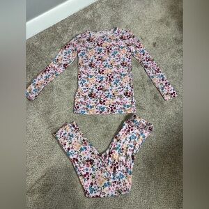 Posh Peanut Bamboo 9 years old Pajamas set long pants long sleeve floral